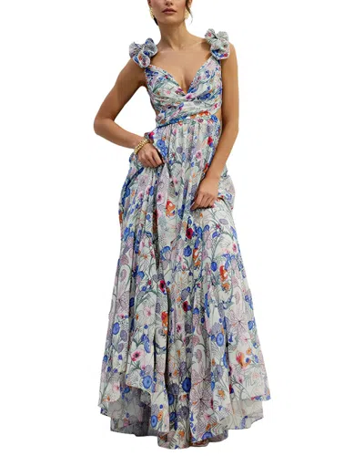 Bella Desert Midi Dress In Blue