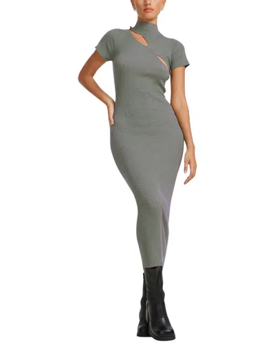Bella Desert Midi Dress In Gray