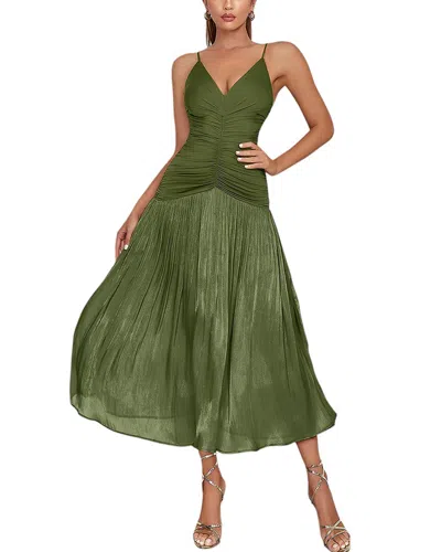 Bella Desert Midi Dress In Green