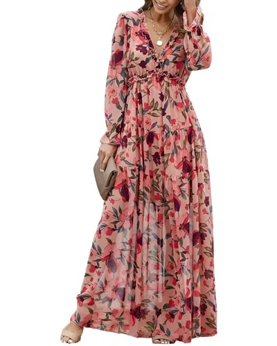 Bella Desert Midi Dress In Pink