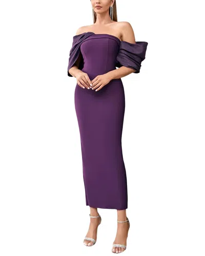 Bella Desert Midi Dress In Purple