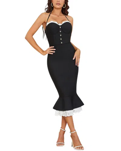 Bella Desert Mini Dress In Black