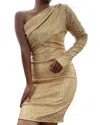 Bella Desert Mini Dress In Gold