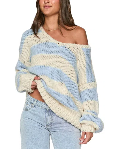 Bella Desert Off-the-shoulder Sweater In Blue