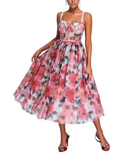Bella Desert Printed Sleeveless Midi Dress In Multi