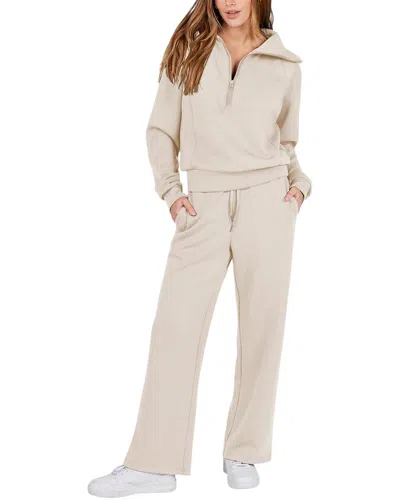 Bella Desert Sweatshirt & Pant Set In White