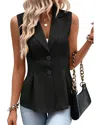 Bella Desert Vest In Black