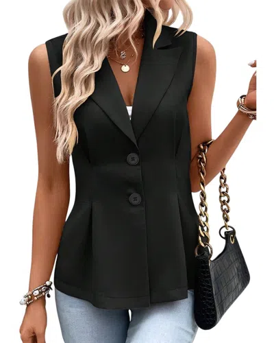 Bella Desert Vest In Black