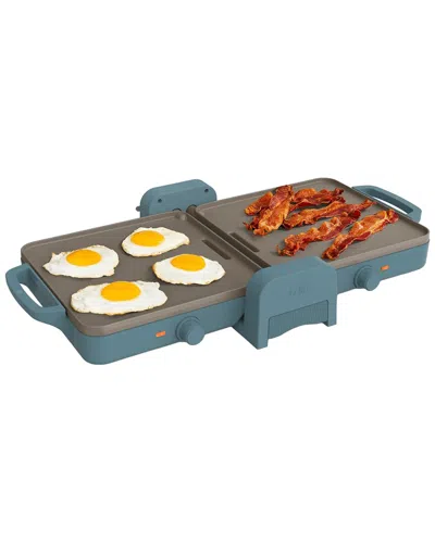 Bella Fold-n-store Dual Temp Ceramic Griddle In Green