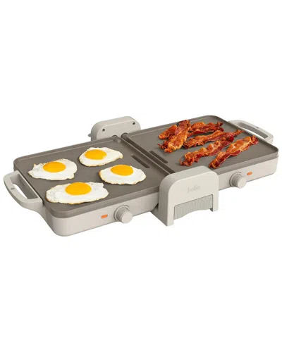 Bella Fold-n-store Dual Temp Ceramic Griddle In Gray