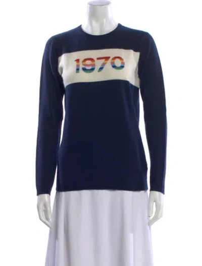 Pre-owned Bella Freud Cashmere Graphic Print Sweater In Blue