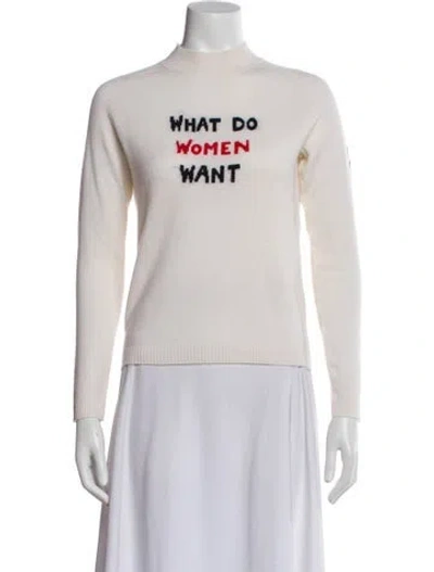 Pre-owned Bella Freud Cashmere Graphic Print Sweater In Neutral