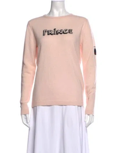 Pre-owned Bella Freud Cashmere Graphic Print Sweater In Pink