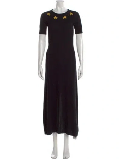 Pre-owned Bella Freud Cashmere Long Dress In Black