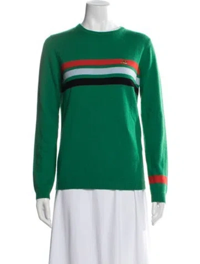 Pre-owned Bella Freud Cashmere Striped Sweater In Green