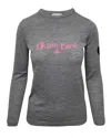 Bella Freud Cherry Bomb Sweater In Grey Wool In Grey