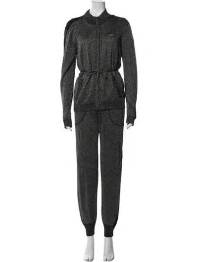 Pre-owned Bella Freud Glitter Accents Pant Set In Black