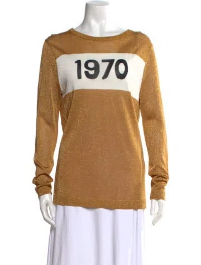 Pre-owned Bella Freud Graphic Print Crew Neck Sweater