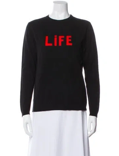 Pre-owned Bella Freud Graphic Print Crew Neck Sweater In Multi