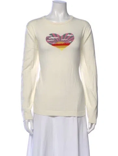 Pre-owned Bella Freud Graphic Print Crew Neck Sweater In Neutral