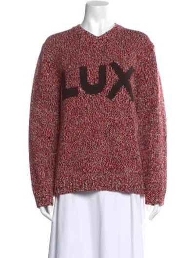 Pre-owned Bella Freud Merino Wool Graphic Print Sweater In Multi