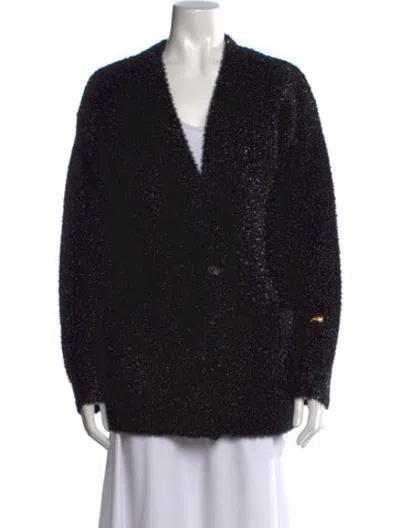 Pre-owned Bella Freud Open Front Sweater In Black