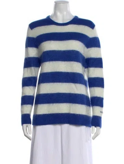 Pre-owned Bella Freud Striped Crew Neck Sweater In Blue