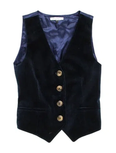 Pre-owned Bella Freud Velvet Vest In Blue