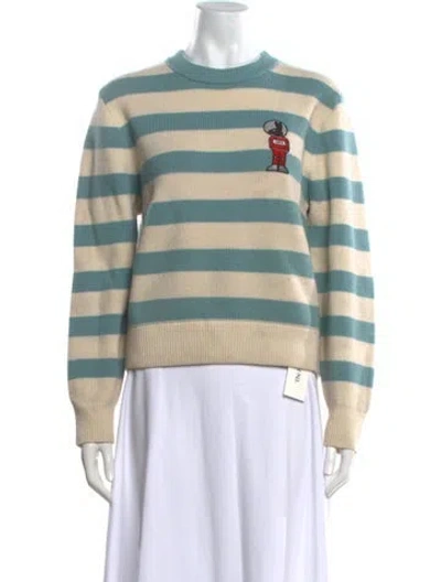 Pre-owned Bella Freud Wool Striped Sweater In Blue/neutrals