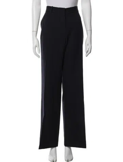 Pre-owned Bella Freud Wool Wide Leg Pants In Blue