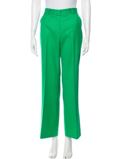 Pre-owned Bella Freud Wool Wide Leg Pants In Green