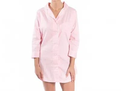 Bella Il Fiore Button-down Sleep Shirt In Pink