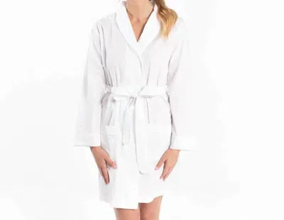 Bella Il Fiore Cotton Sateen Robe In White