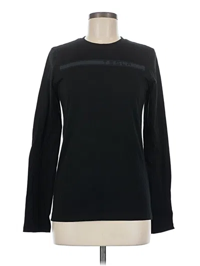 Pre-owned Bella Long Sleeve Top Black Crew Neck Tops