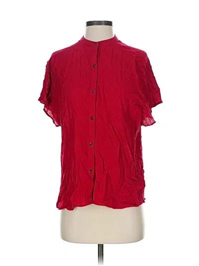 Pre-owned Bella Luxx Short Sleeve Blouse In Red
