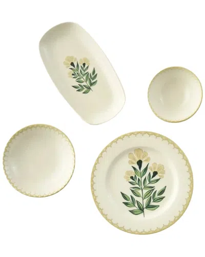 Bella Maison 1opc Lena Floral Motif Porcelain Breakfast Set In Neutral