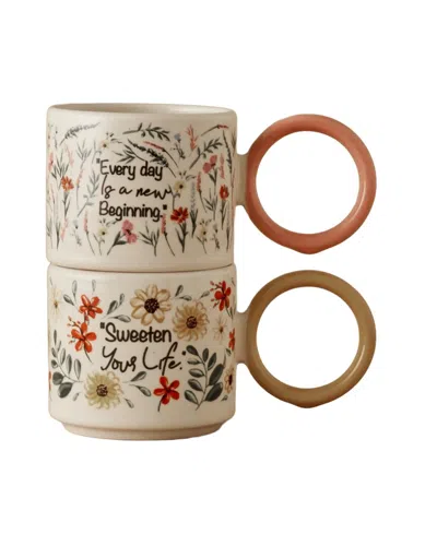 Bella Maison 2pc Flores Coffee Cup Set In Multi