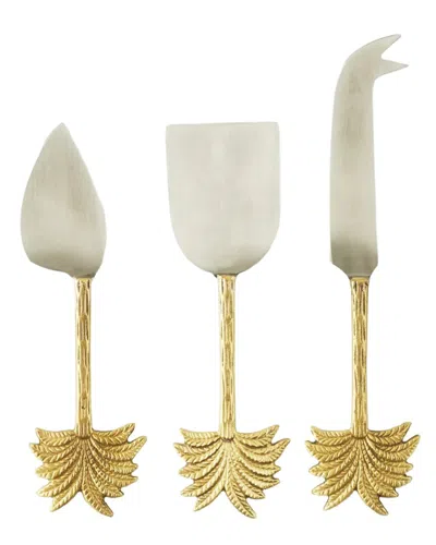 Bella Maison 3pc Palm Gold Cheese Knife Set