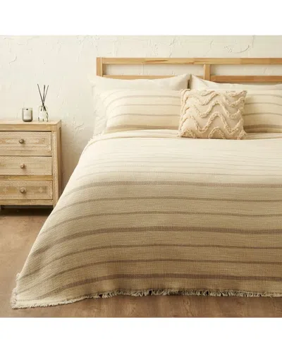 Bella Maison Bahama Muslin Cotton Coverlet Set In Neutral