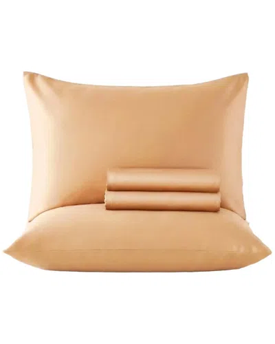 Bella Maison Basic 100% Turkish Cotton Sateen Sheet Set In Orange
