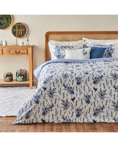 Bella Maison Bleu Blanc Cotton Sateen Duvet Set In Blue