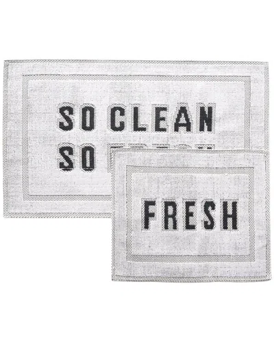 Bella Maison Clean & Fresh Bath Mat Set In Gray