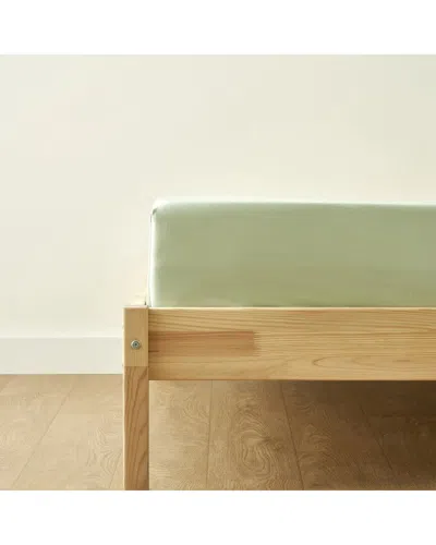 Bella Maison Cotton Sateen Fitted Sheet In Green