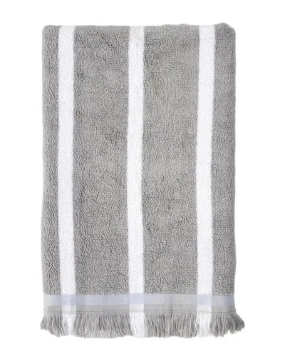 Bella Maison Ella Striped Cotton Bath Towel In Gray