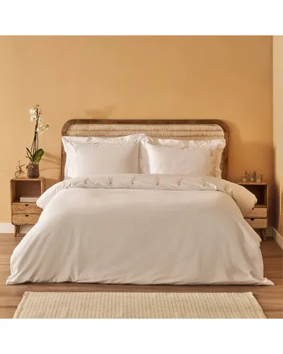 Bella Maison Exclusive Cotton Embroidered Duvet Set In Neutral
