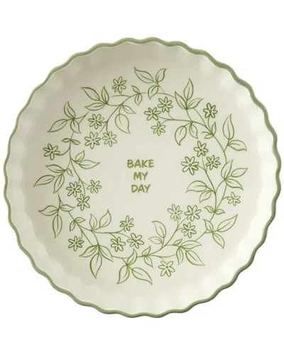 Bella Maison Floral Ceramic Baking Dish In Green