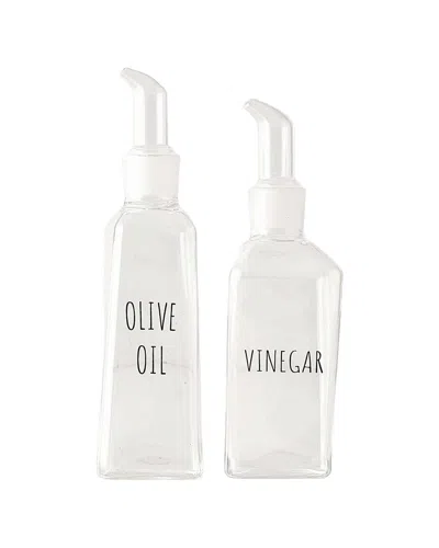 Bella Maison Geo Glass Oil & Vinegar Dispenser Set In Transparent