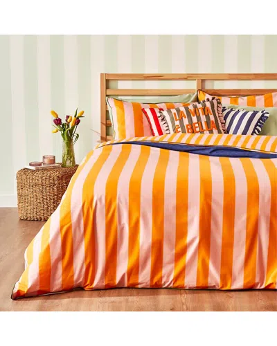 Bella Maison Line Striped Cotton Sateen Duvet Set