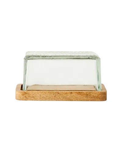 Bella Maison Mist Glass Butter Dish