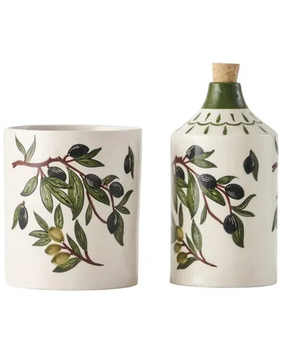 BELLA MAISON BELLA MAISON OLIVE CERAMIC UTENSIL HOLDER
